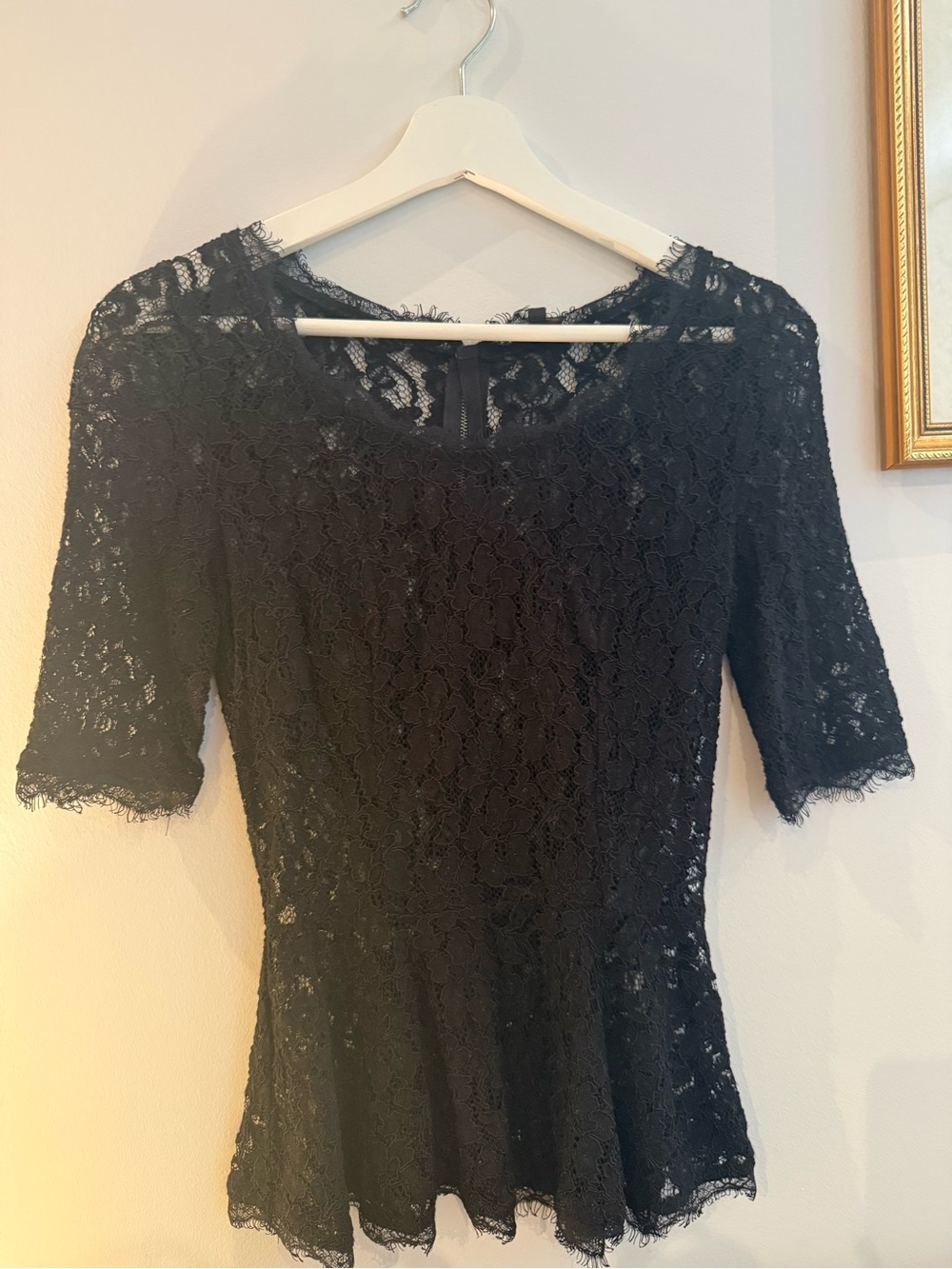 Babaton (2) Women's Black Lace Peplum Dress